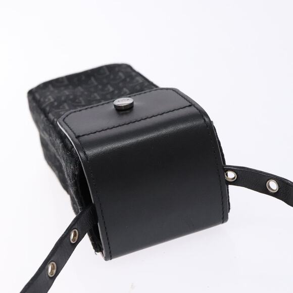 DIOR Trotter Canvas Shoulder Bag Black Silver - Picture 6 of 12